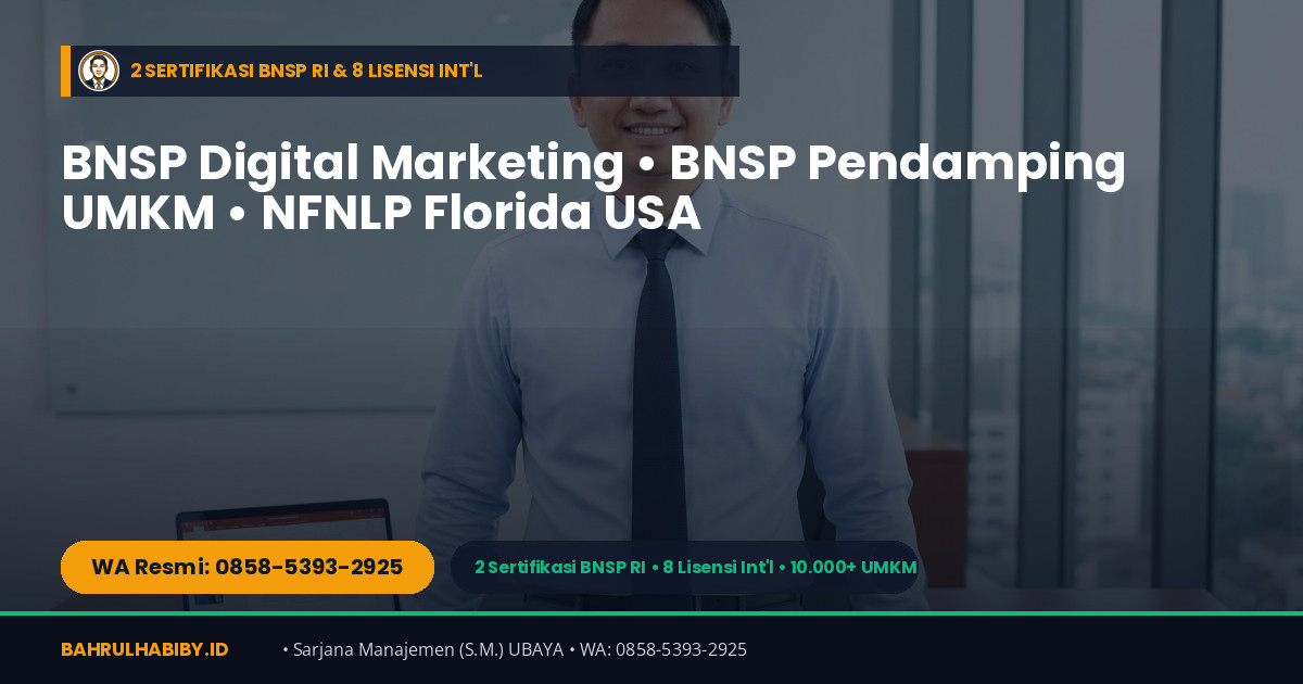 Narasumber Pendampingan UMKM, Seminar Kampus & AI Secang — Bahrul Habiby, S.M. (WA 0858-5393-2925)